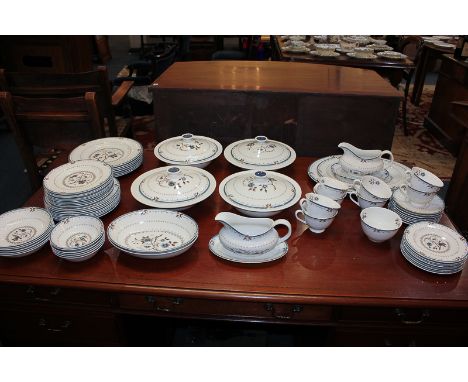 A Royal Doulton Old Colony pattern part dinner and tea service of approximately fifty-two pieces, including four vegetable tu