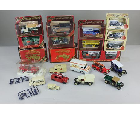 A collection of twelve Matchbox and Lledo models of yesteryear, including a limited edition 1894 steam roller and Fowler Show