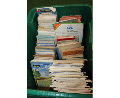 A large collection of Ordnance Survey maps, Bartholomew Maps, Pirelli road maps and Michelin maps