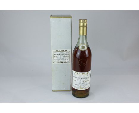 A bottle of Hine 'Old Vintage' Grande Champagne Cognac, circa 1972, boxed