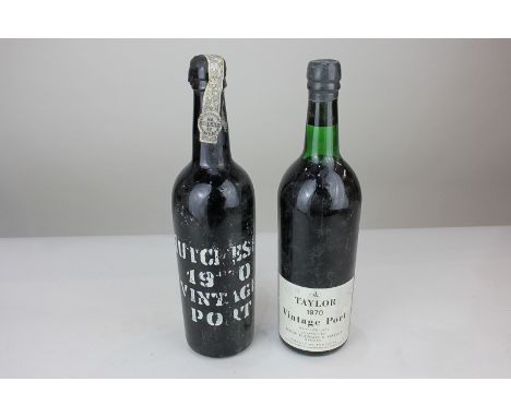 A bottle of Taylor 1970 vintage port, together with a bottle of Hutcheson 1970 vintage port