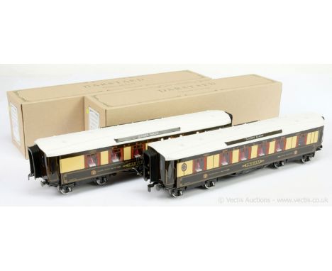 Darstaed O Gauge Modern Issue pair of Golden Arrow Pullman Coaches consisting of Car No.194 3rd Class and Kitchen 1st Lydia. 
