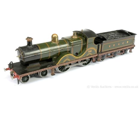 Bing Gauge 1 4-4-0 Loco and Tender lined SE&amp;CR (South East &amp; Chatham Railway) lined green Wainwright Loco and Tender 