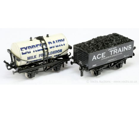ACE O Gauge modern issue a pair of Goods Wagons consisting of a ACE Trains Loco Coal Open Wagon with coal load and Express Da