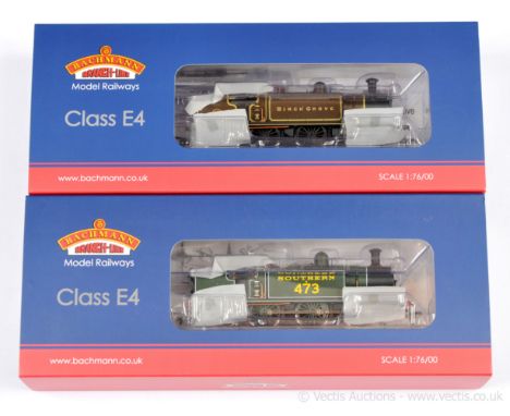 Bachmann OO Gauge pair of Steam Outline Locomotives consisting of Ref 35-076 0-6-2 Tank Loco Southern lined green Class E4 No