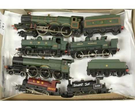 OO Gauge unboxed Steam Locos comprising Hornby (China) 4-6-0 GWR green Grange Class Loco No.6879 and renamed Overton Grange (