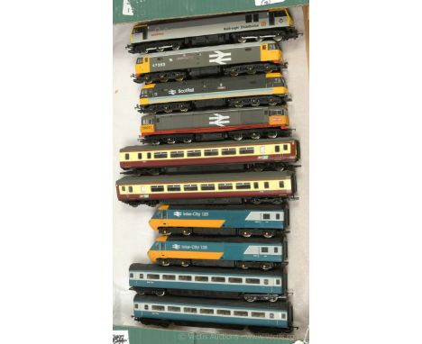 OO Gauge Diesel and Electric Locos comprising Hornby Railways Co-Co Railfreight large logo grey livery Class 58 No.58001, Co-