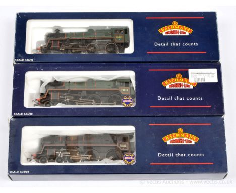 Bachmann OO Gauge trio of Standard Class Steam Outline Locomotives consisting of Ref 32-503 4-6-0 Loco and Tender BR lined bl