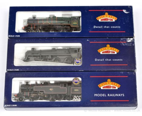 Bachmann OO Gauge trio of Steam Outline Locomotives consisting of Ref 32-877 2-6-4 BR black Fairburn Tank Loco No.42073, Ref 