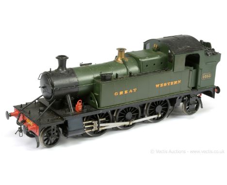 Bachmann Finescale Brass Gauge 1 1/32nd scale 2‑6‑2 GWR Prairie Tank Loco green Class 45XX No.4555, 2‑rail electric. Loco fit