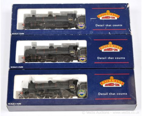 Bachmann OO Gauge trio of BR N Class Locos consisting of Ref 32-151 2-6-0 Loco and Tender BR black No.31860, further example 