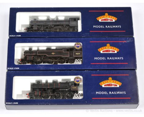 Bachmann OO Gauge trio of BR Steam Outline Locomotives consisting of Ref 32-578 2-6-0 Loco and Tender Ivatt Class 4 BR lined 