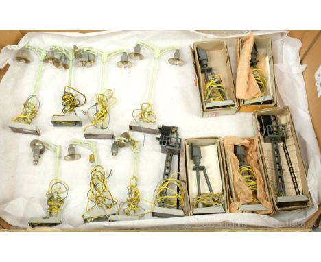 JEP O Gauge a group of Railway Accessories consisting of Ref 6337-1 Double Light Signal, 6335 Speed and other Restriction Sig