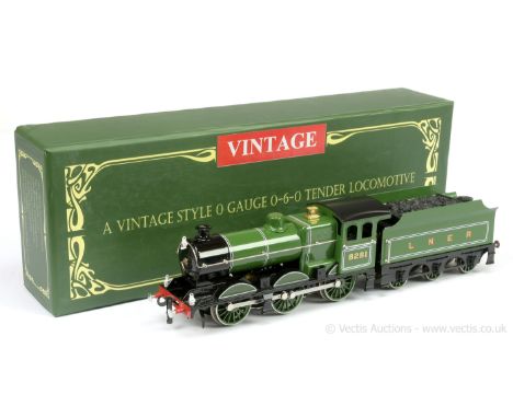 Darstaed/Vintage O Gauge 0-6-0 Loco and Tender LNER lined green J Class No.8281, 3-rail electric. Appears unused Near Mint in