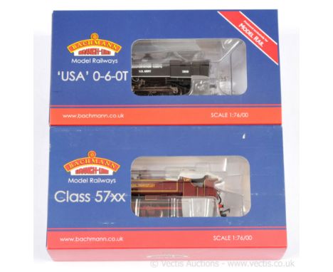 Bachmann OO Gauge pair of Steam Outline Tank Locos consisting of MR-101 0-6-0 USA Class Tank Loco US Army Transport Corp blac