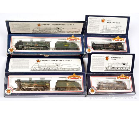 Bachmann OO Gauge group of Steam Outline Locomotives consisting of Ref 31-405 4-6-0 Loco and Tender BR lined green Lord Nelso