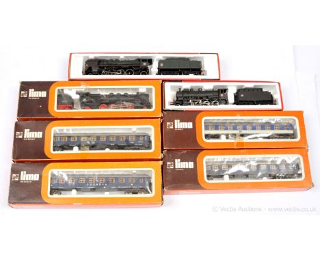 HO European Outline Locos and Rolling Stock comprising Jouef 8283 2-8-0 SNCF Steam Loco No.140 C 180 with 8-wheel Bogie Tende