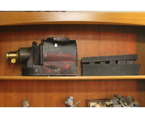 AN ANTIQUE MAGIC LANTERN AND SLIDES