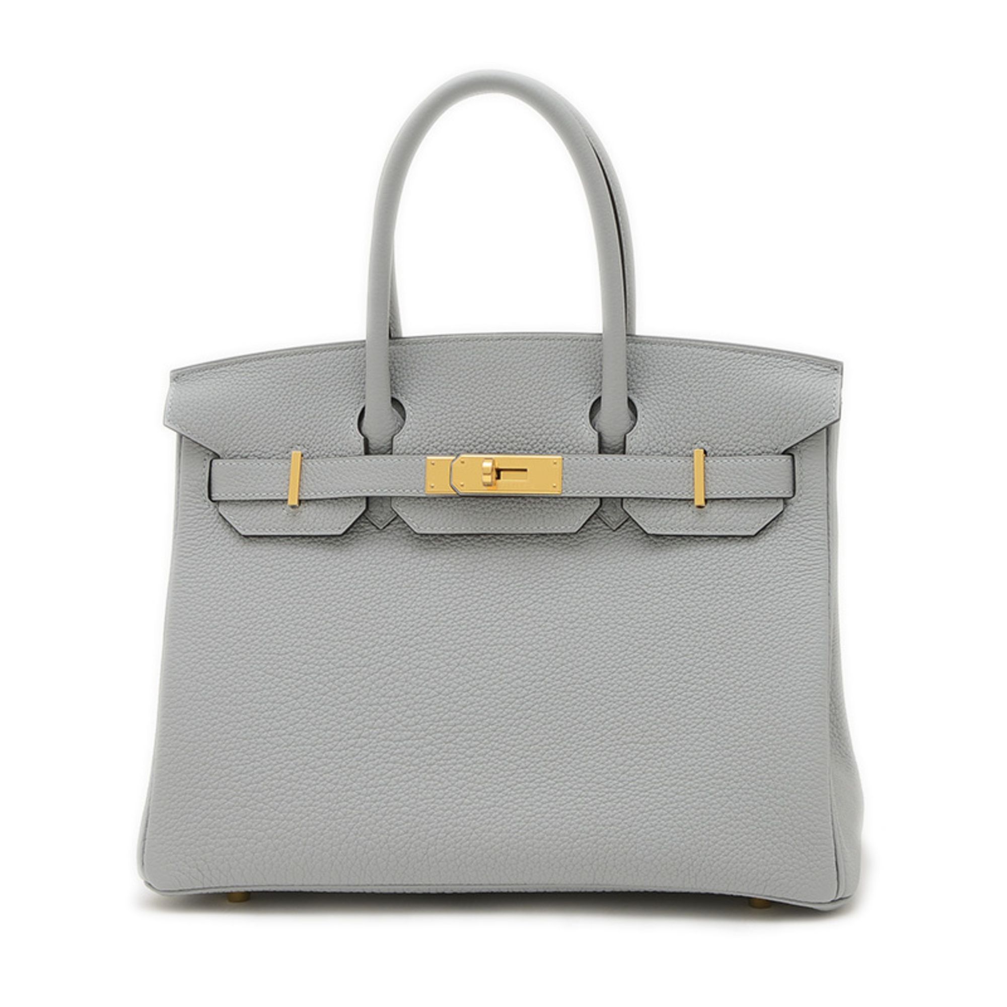 Hermes Birkin 30 Handbag Togo Blue Glacier Gold Hardware K Stamp 2025