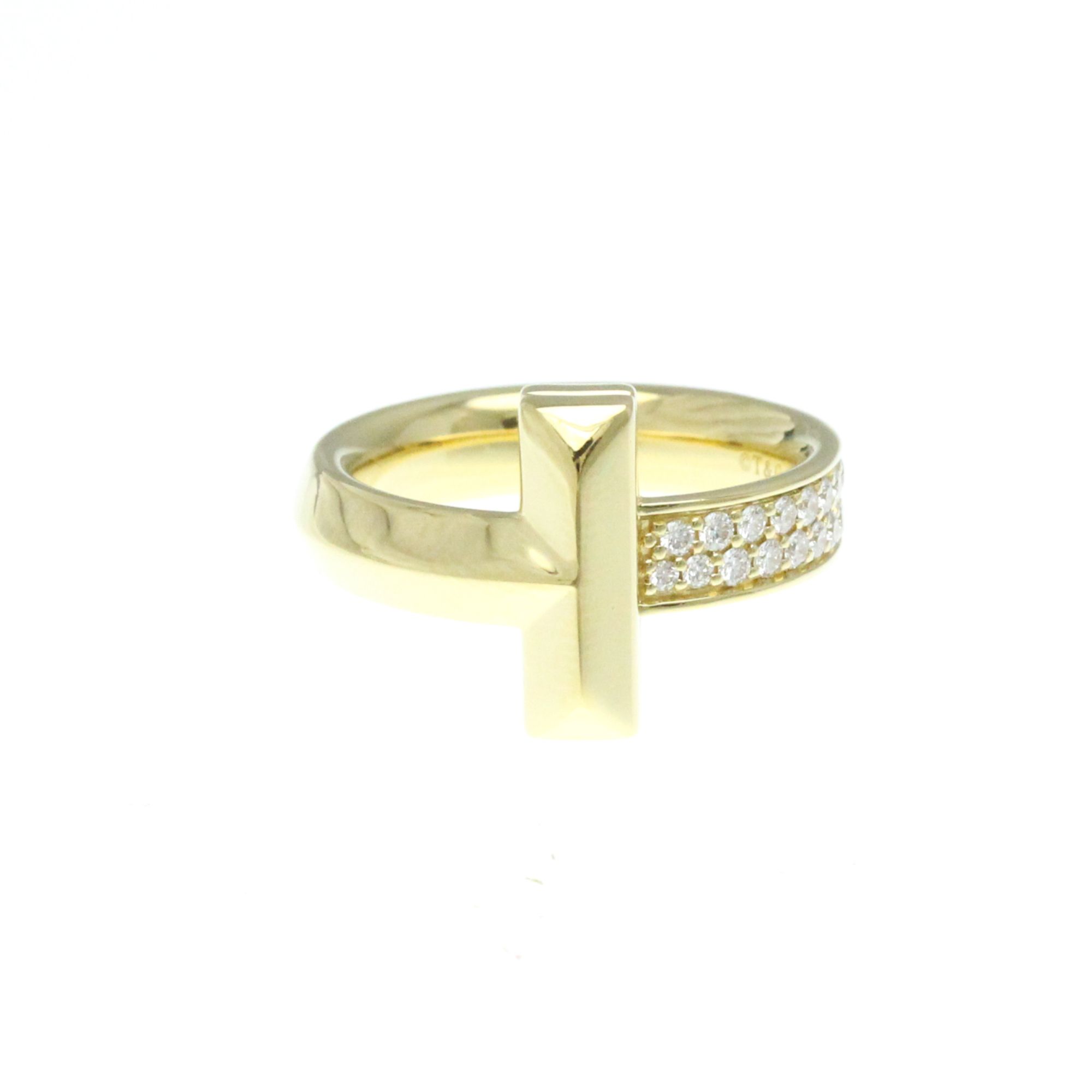Tiffany T-One Diamond Ring Yellow Gold (18K) Fashion Diamond Band Ring Gold