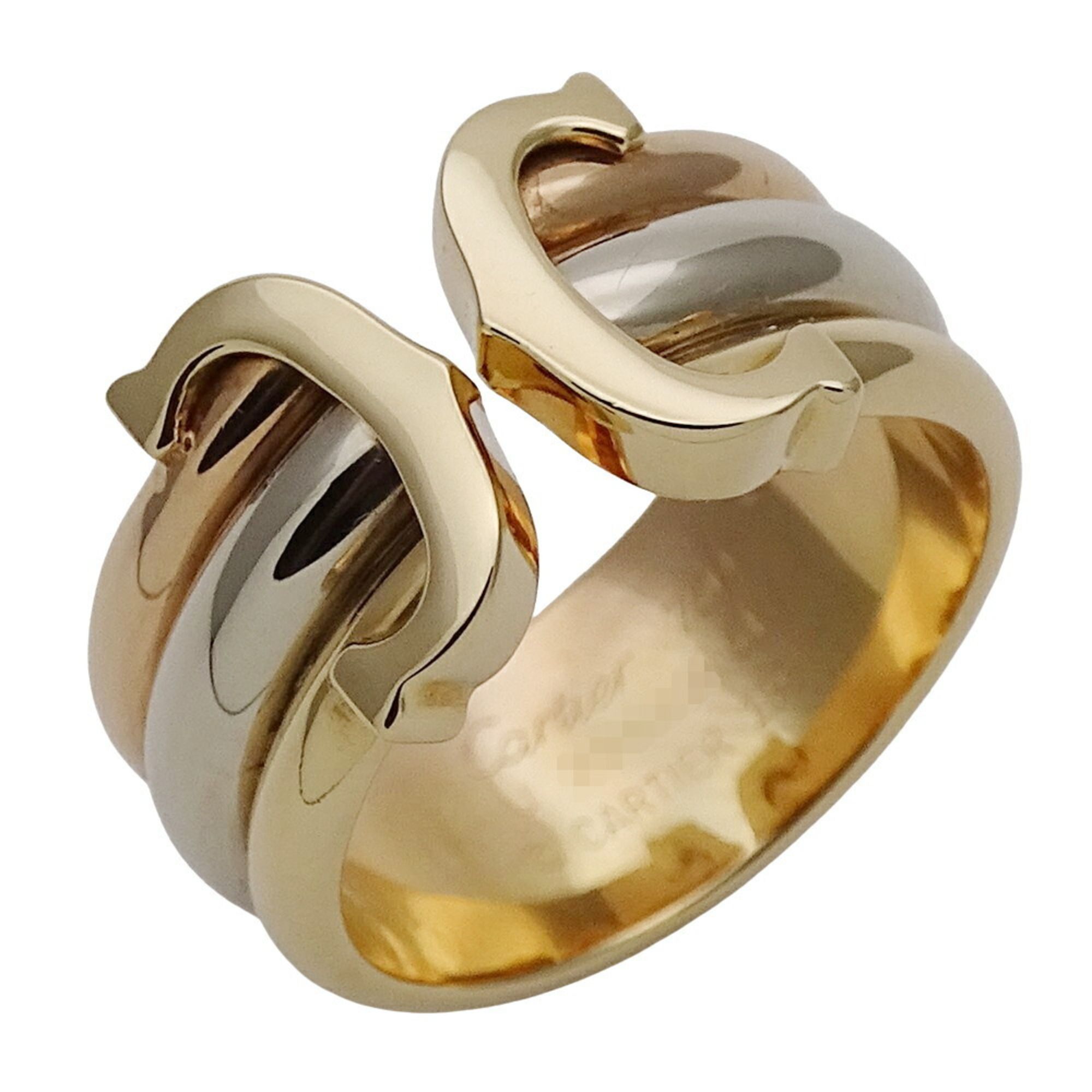 Cartier Ring for Women 750YG 750PG 750WG 2C LM Yellow Gold Pink White Three Colors #51 Approx. Size