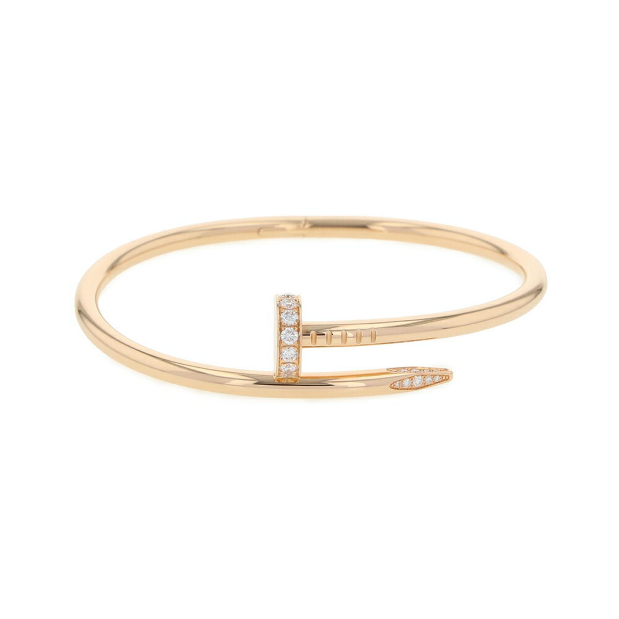 Cartier Bracelet Juste un Clou Classic Diamond 32P Total 0.58ct 18KPG Pink Gold Size 17 B6048517 Ban