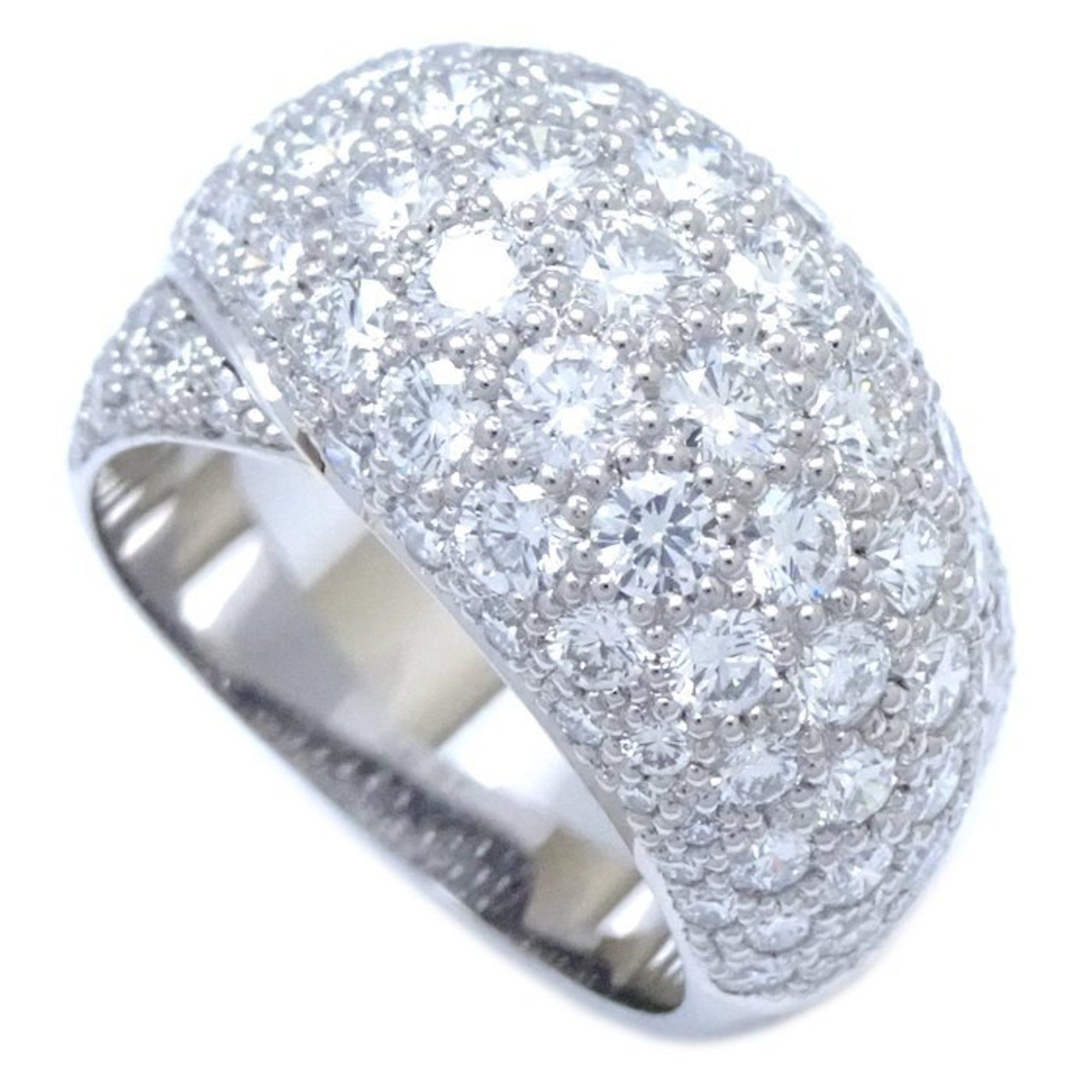 CARTIER Pavé Diamond Ring #57 K18WG White Gold 293264