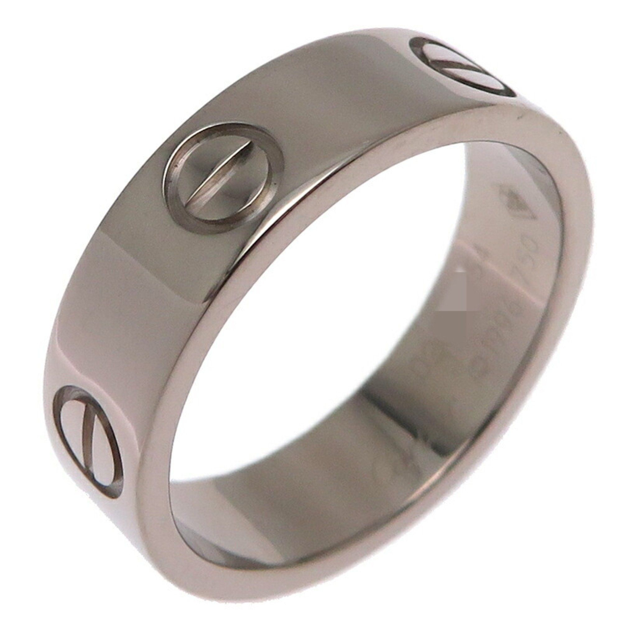 Cartier #54 Love Women's and Men's Ring, 750 White Gold, Size 14