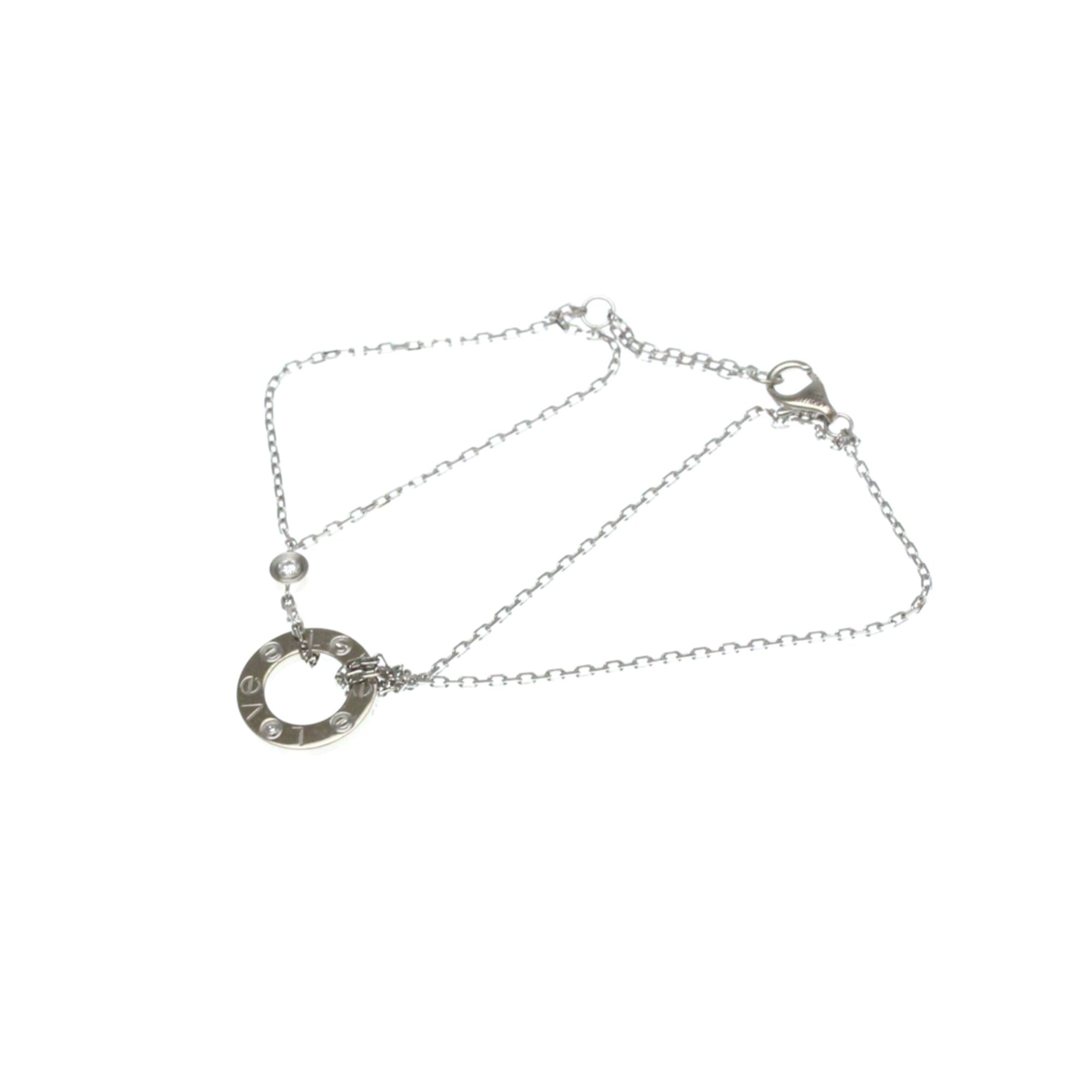 Cartier Love Circle Bracelet White Gold (18K) Diamond Charm Bracelet Silver