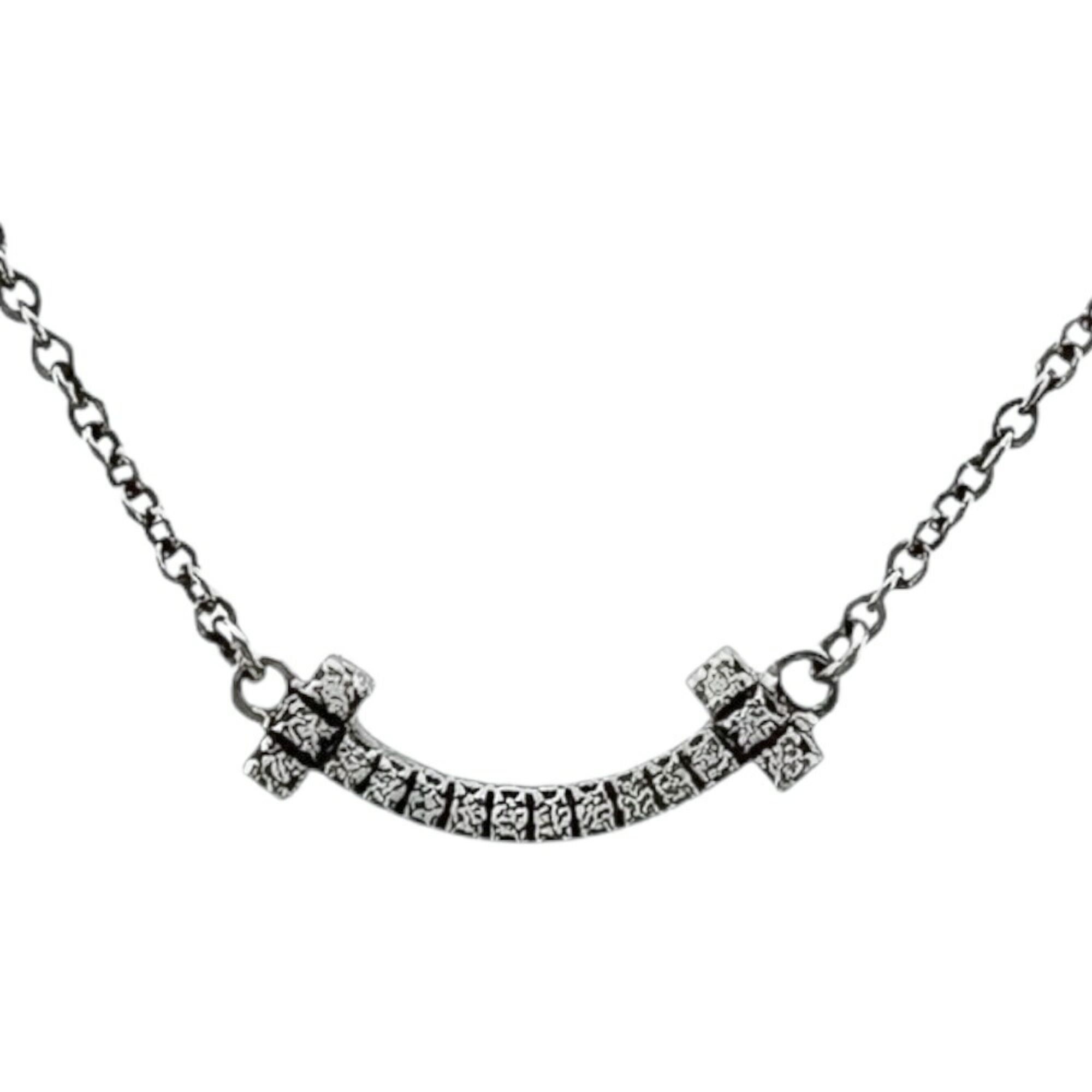 Tiffany T Smile Necklace, 18K Diamond, Women's, TIFFANY & Co.