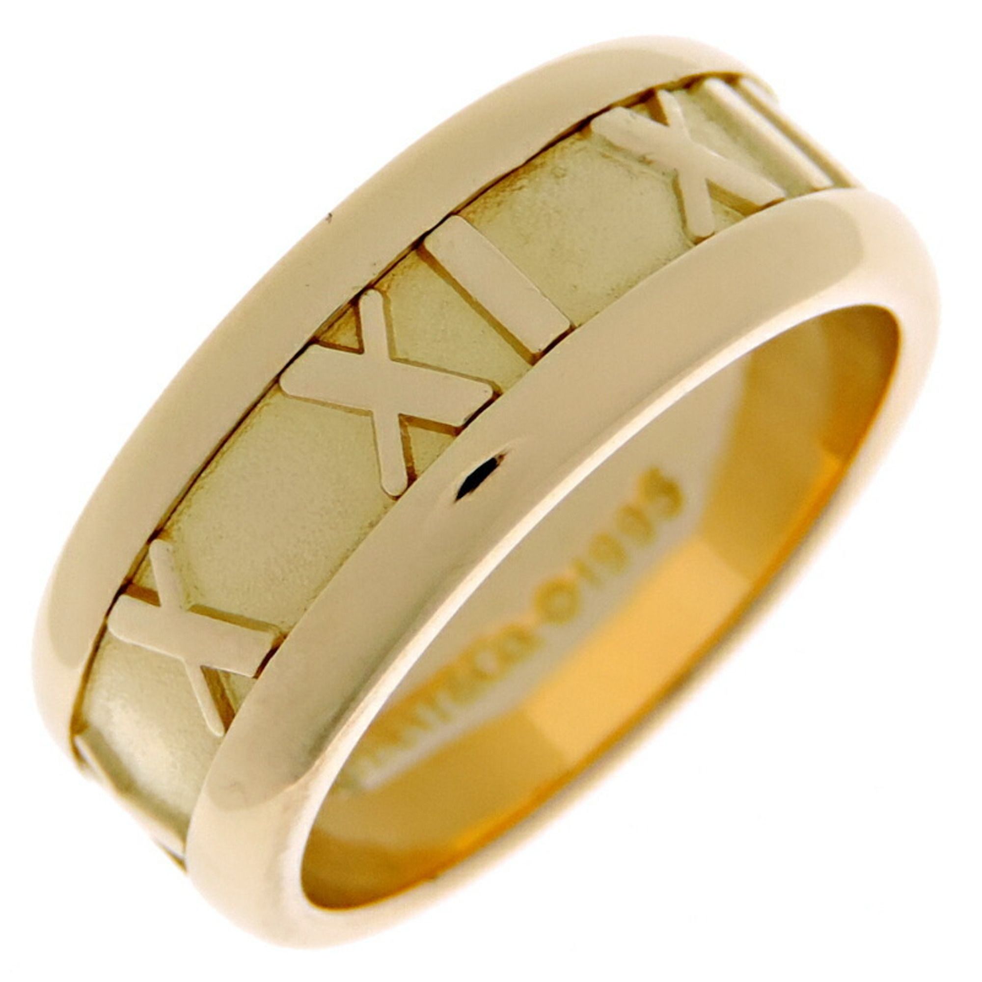 Tiffany Atlas ring for men and women, 750 yellow gold, size 9.5