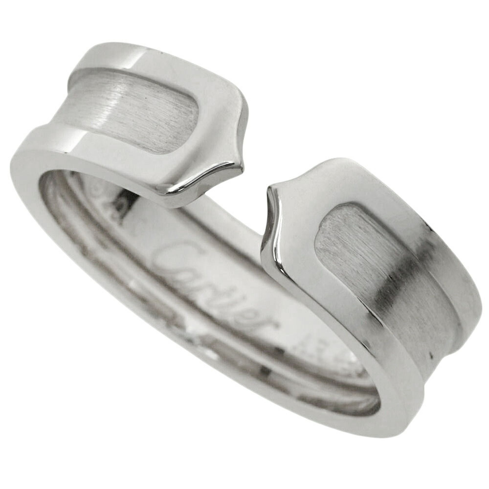 Cartier 2C Ring B4040557 K18WG White Gold #57 Approx. Size 17