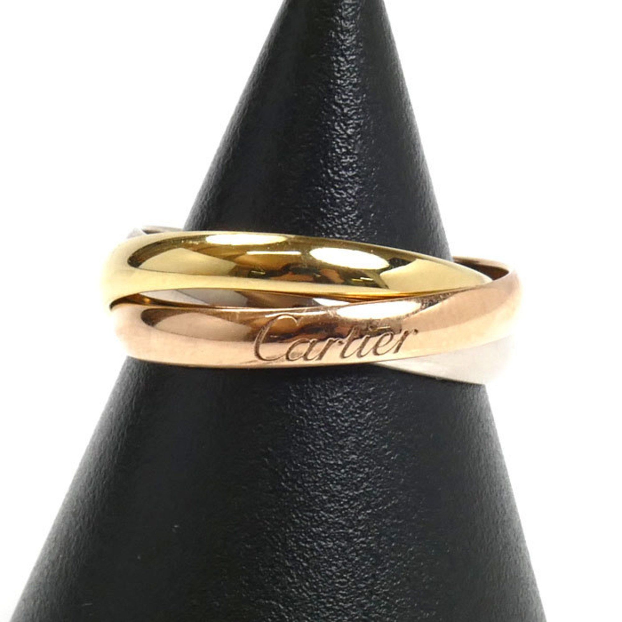 CARTIER Trinity Small Ring in 18KPG Pink Gold, 18KYG Yellow and 18KWG, Size 10.5 (B4235150), 4.4g, f