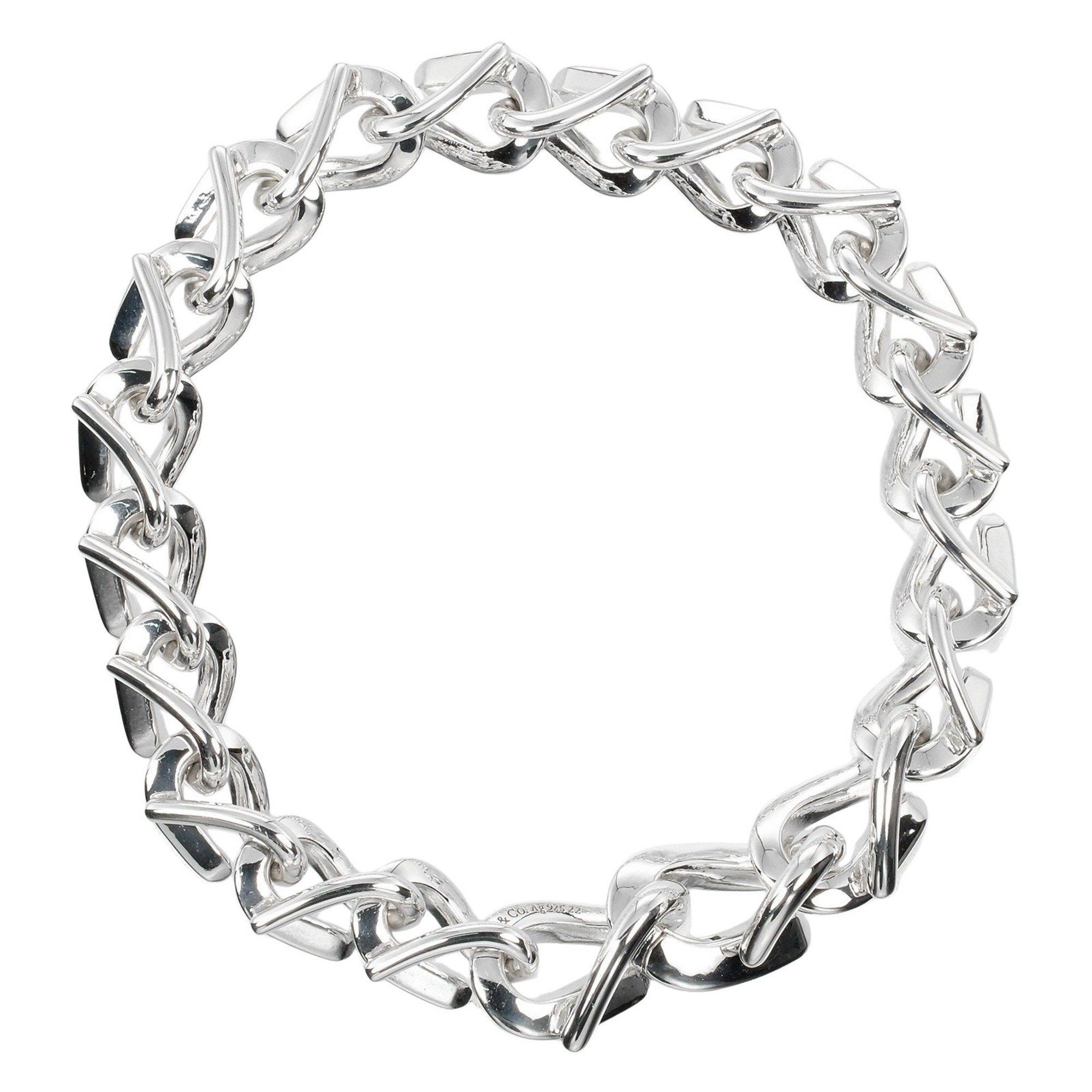 Tiffany & Co. Forged Medium Link Bracelet, 925 Silver, Approx. 37.2g