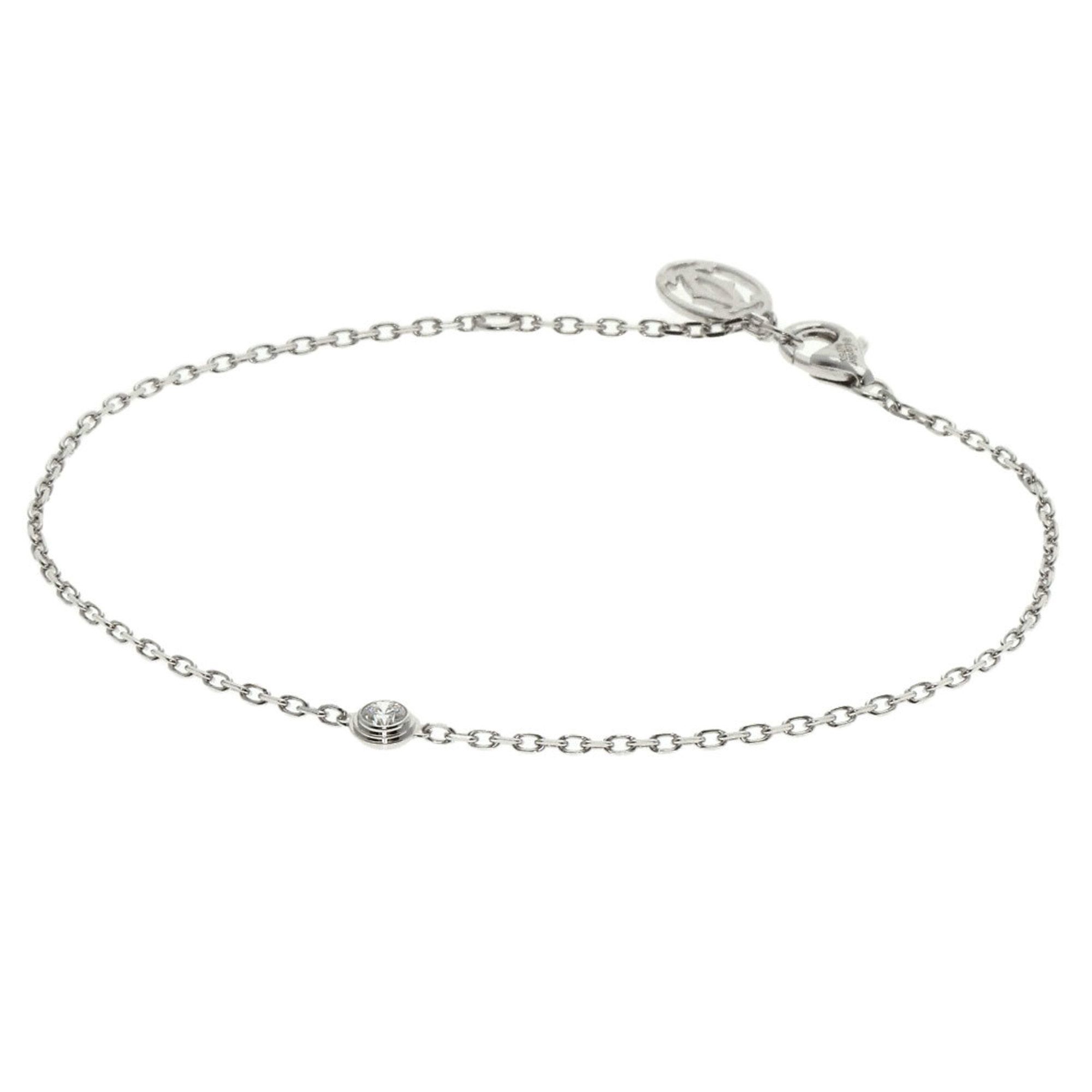 Cartier Diamant Legend SM Diamond Bracelet 18K White Gold Women's CARTIER