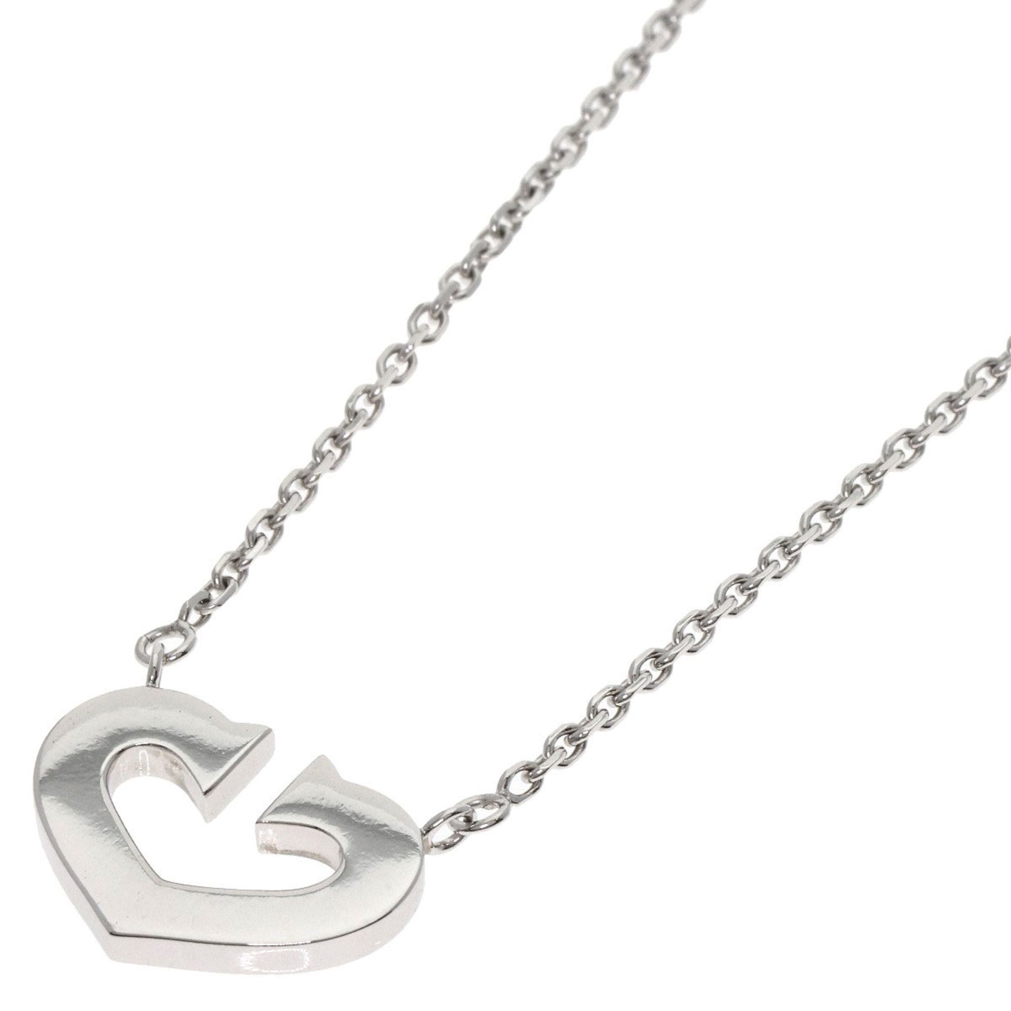 Cartier C Heart Necklace in 18K White Gold for Women