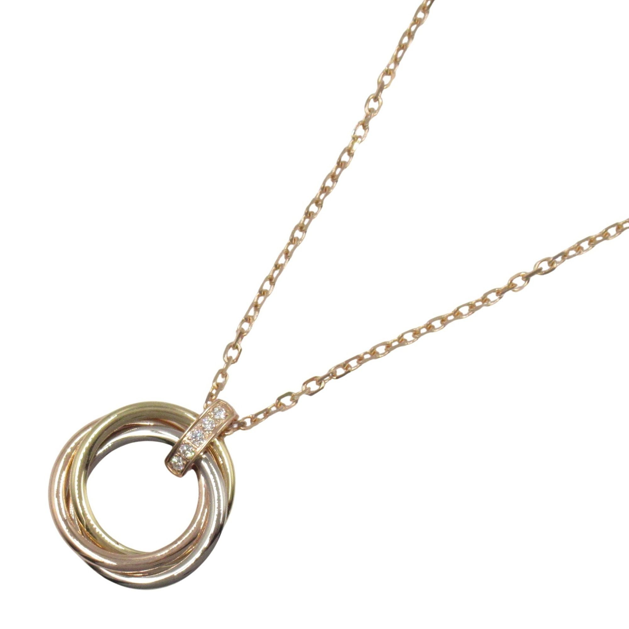 Cartier Trinity Necklace MM, available in 18K yellow gold, white or pink gold with diamonds, clear f