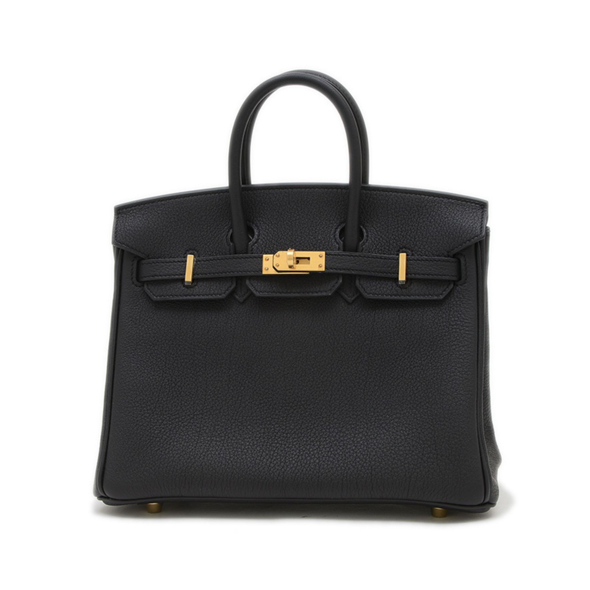 Hermes Hermès Birkin 25 Handbag Togo Black Matte Gold Hardware K Stamp BP