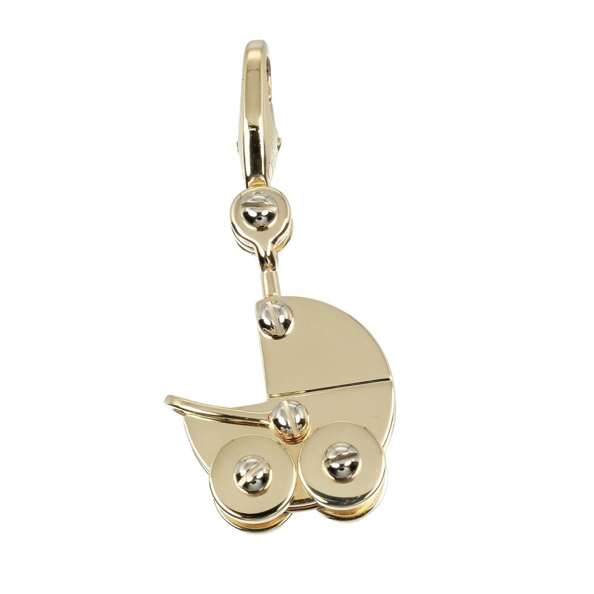 Cartier Stroller Pendant Top Approx. 6.56g K18YG WG Yellow Gold White