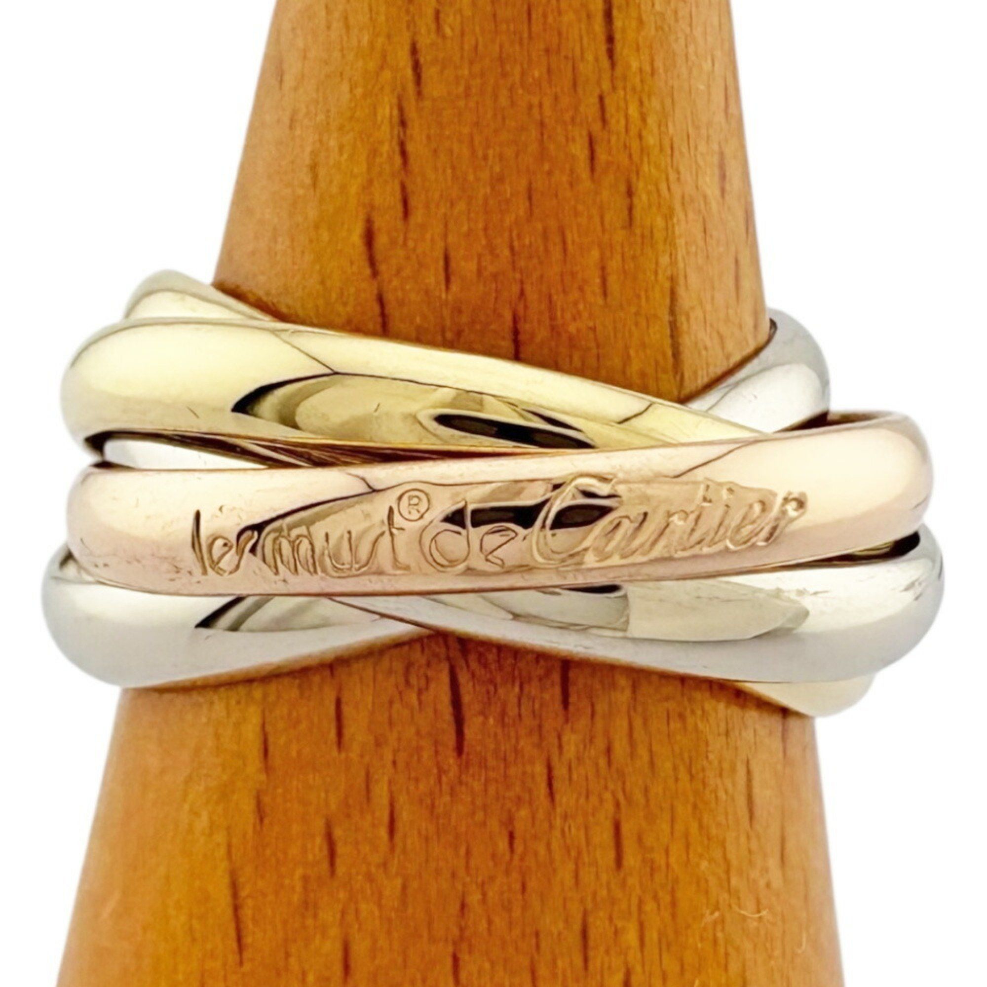 Cartier Trinity 5-Row Ring, Size 12, 18K, Women's, CARTIER
