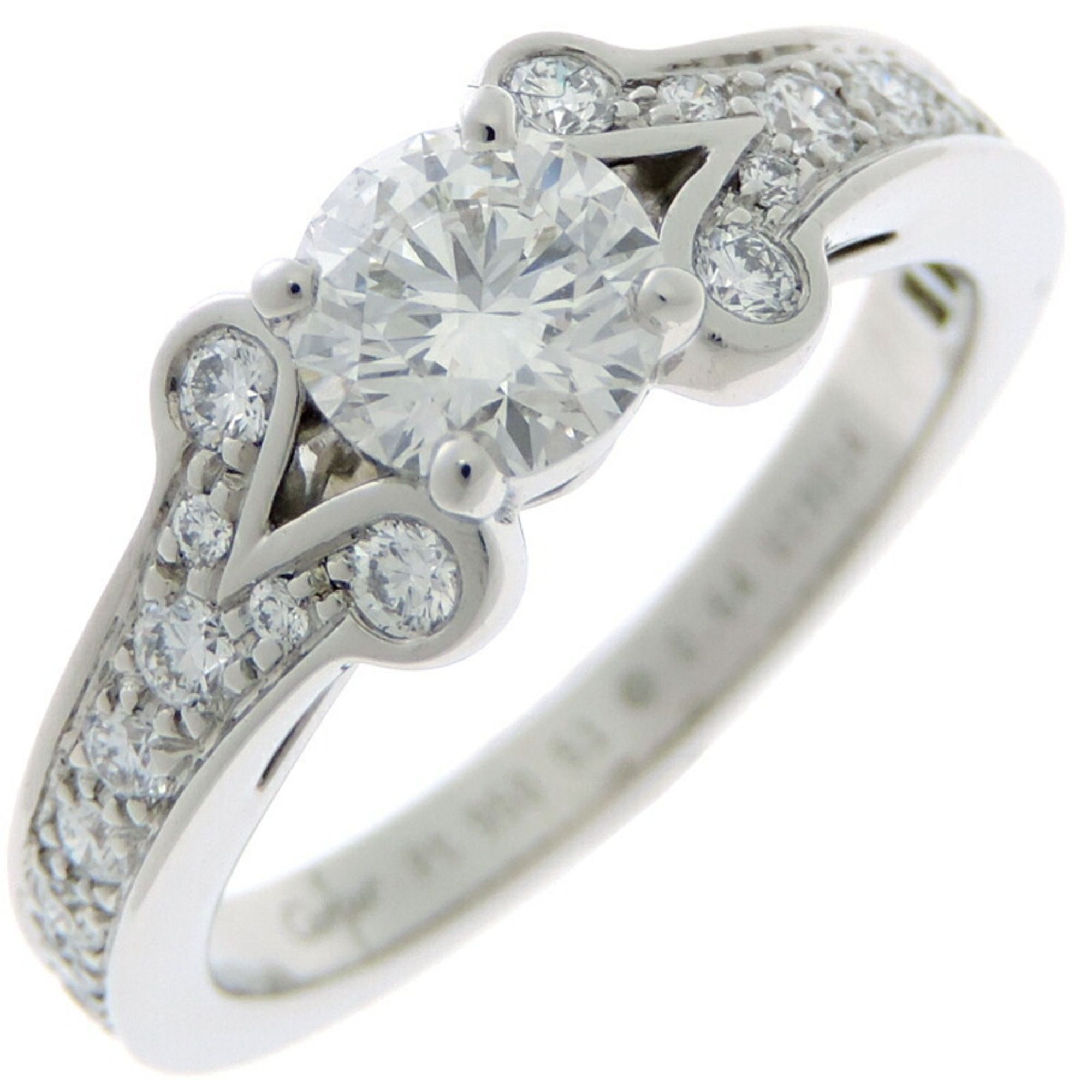 Cartier Ballerina Solitaire 0.64ct Diamond #51 Ladies Ring N4196900 Pt950 Platinum Size 11