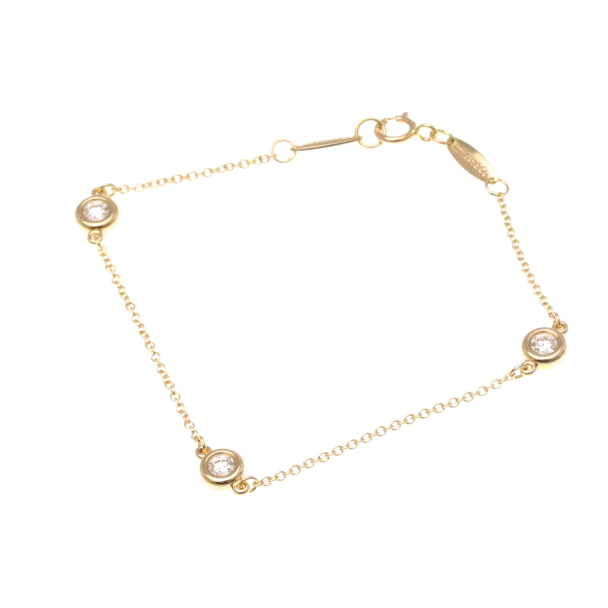 Tiffany By The Yard Bracelet 3P Diamond Pink Gold (18K) Diamond Charm Bracelet Pink Gold