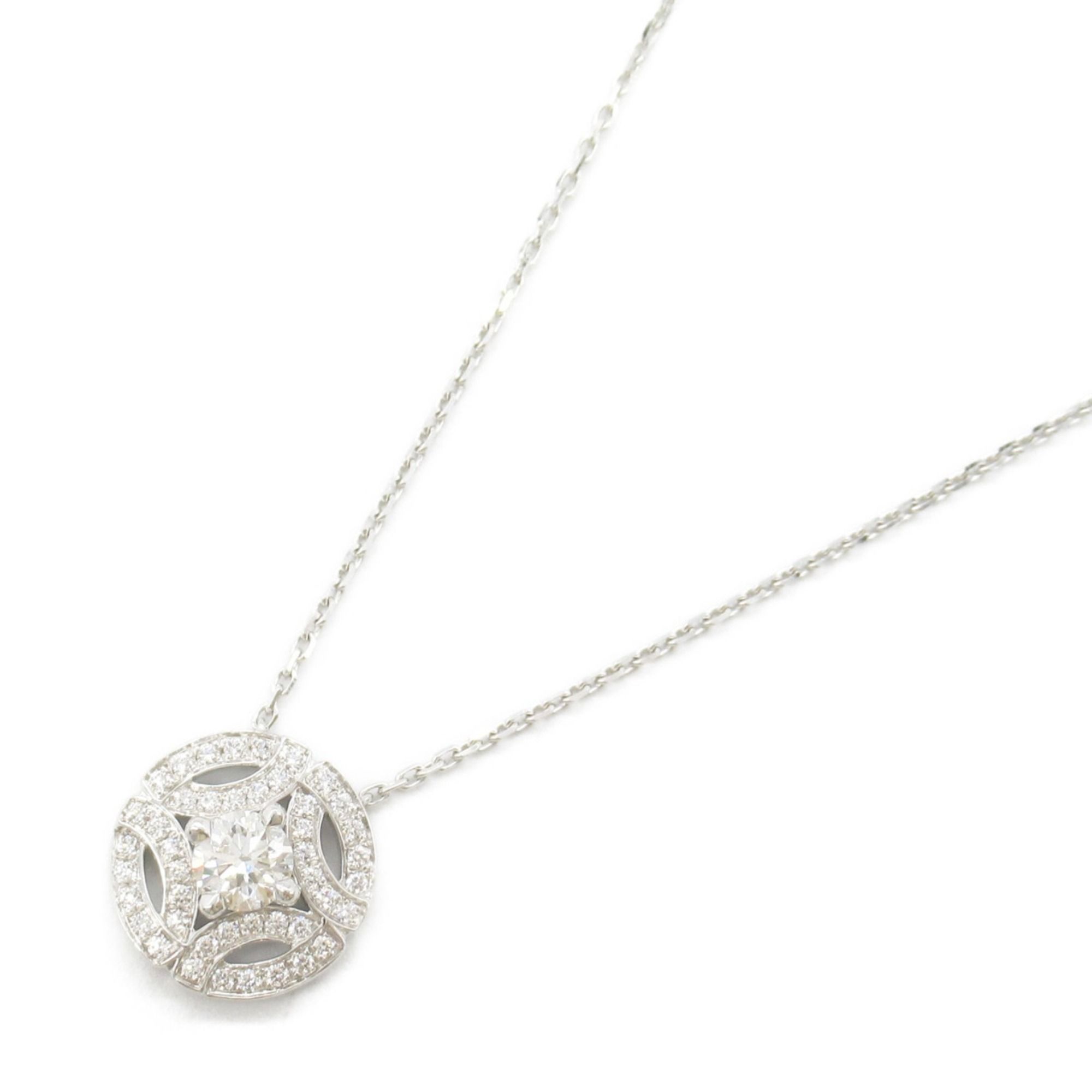 CARTIER Galanterie Necklace Diamond K18WG (White Gold) Ladies Clear