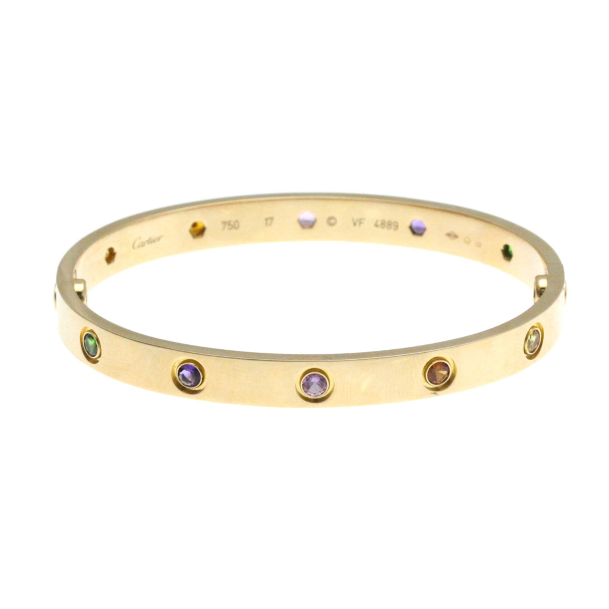 Cartier Love Bracelet Multicolor Stone Pink Gold (18K) Amethyst,Garnet,Sapphire Bangle Pink Gold