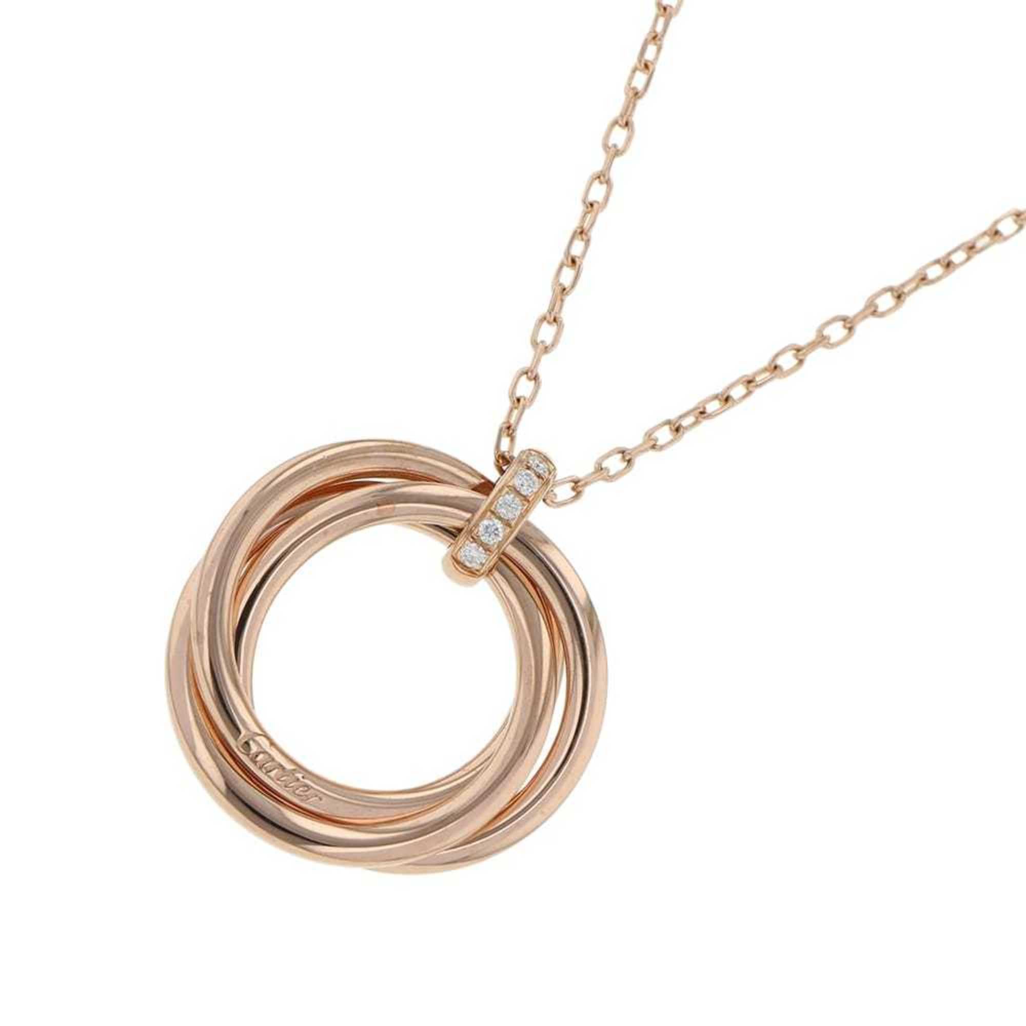 Cartier Necklace Trinity 2009 Limited Edition Diamond 18KPG Pink Gold B3044700