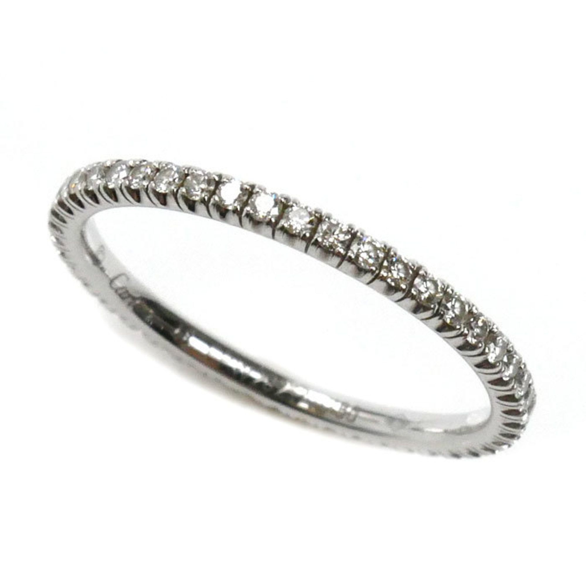 CARTIER 18KWG White Gold Etincel de Cartier Full Eternity Diamond Ring B4210448 Size 8 48 1.2g Women