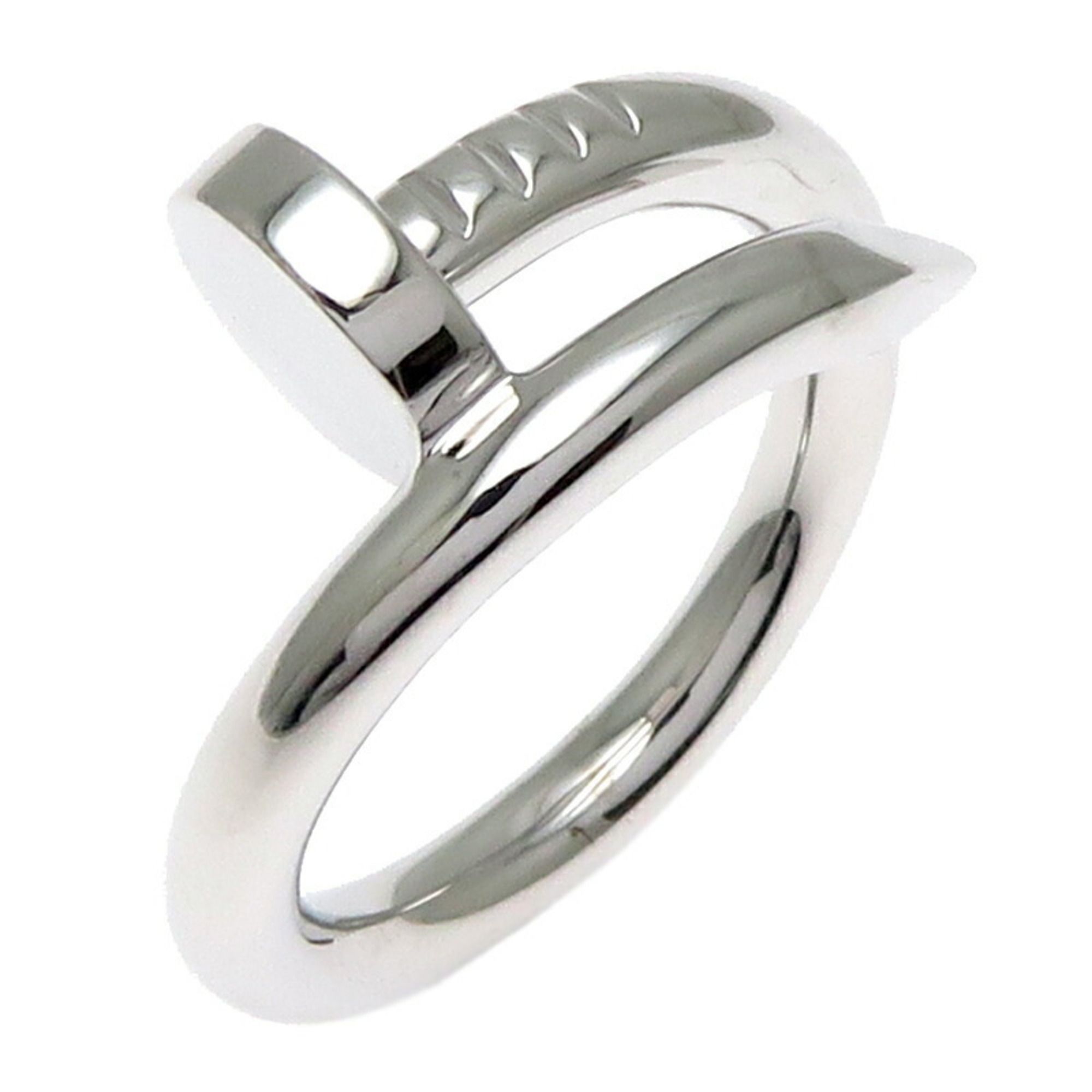 Cartier #51 Juste uncre Women's and Men's Ring B4099251 750 White Gold Size 10