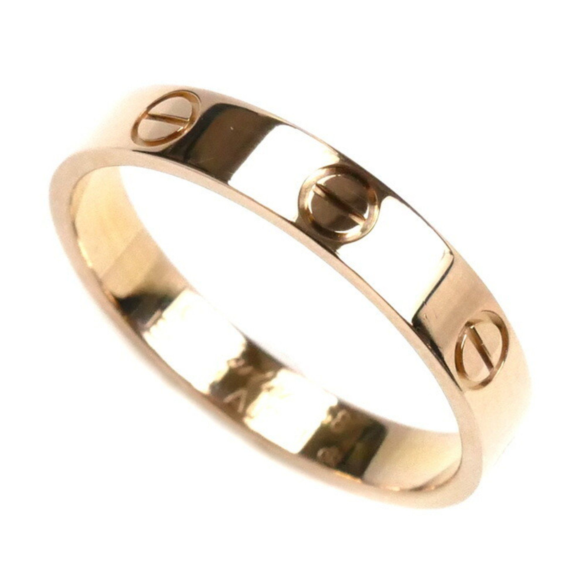 CARTIER 18KPG Pink Gold Mini Love Ring, B4085258, Size 17.5, 58mm, 3.6g, Women's