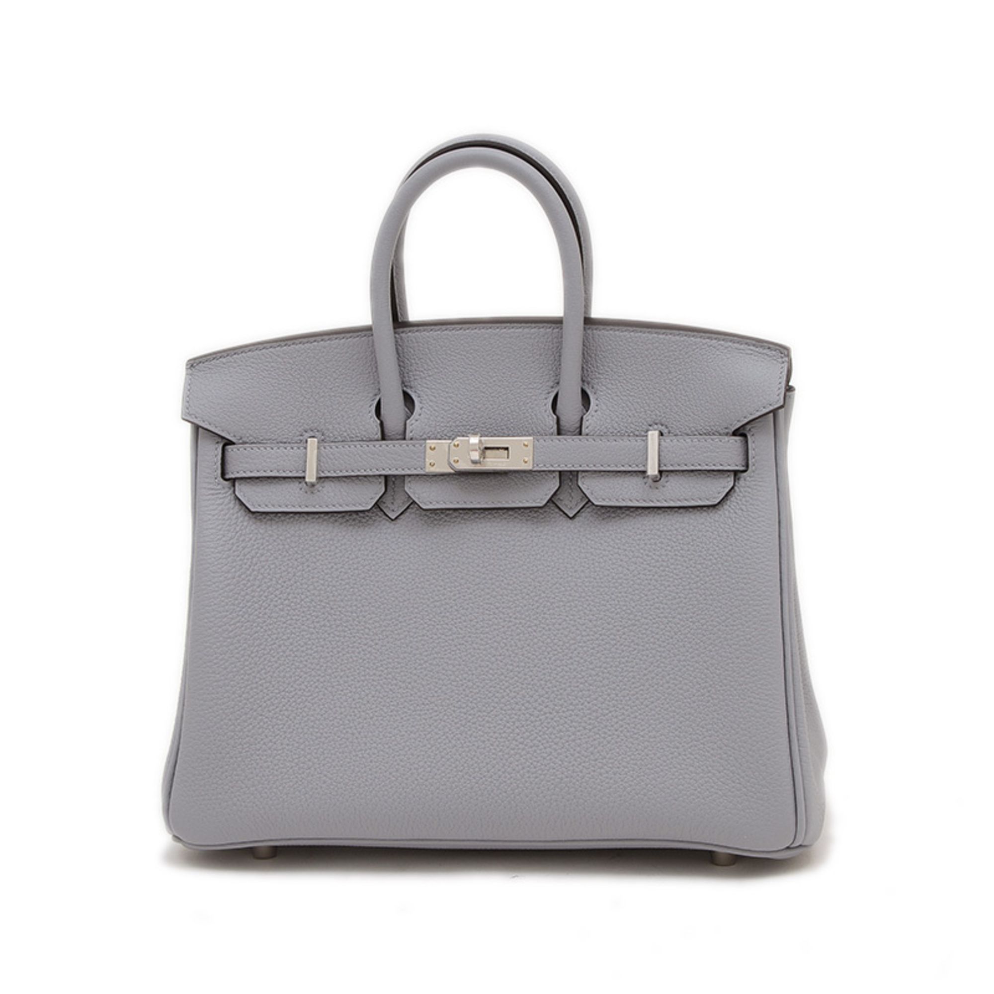 Hermes Hermès Birkin 25 handbag in Togo leather with silver hardware and K stamp