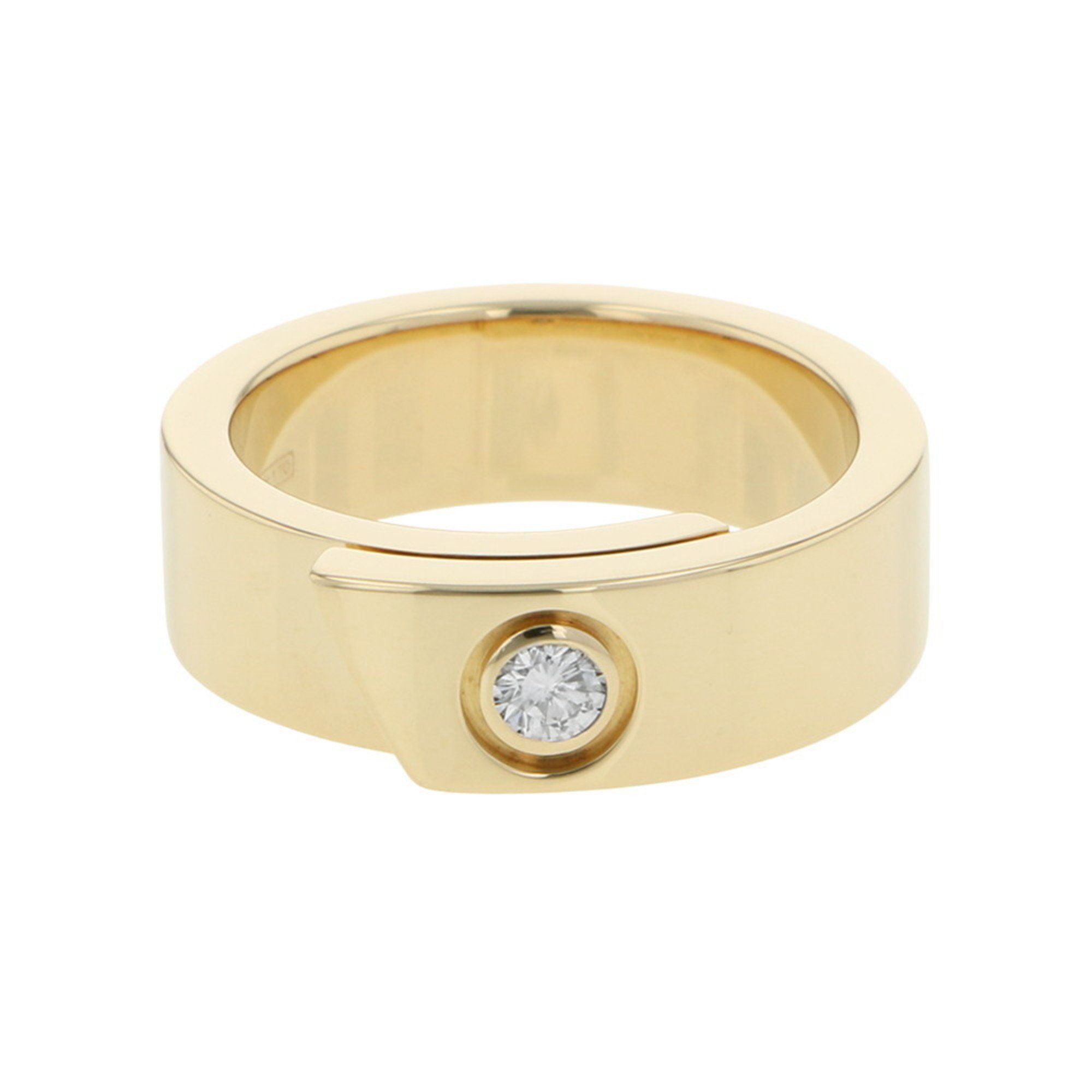 Cartier Anniversary Ring, 1 Diamond, 18KYG Yellow Gold, Ring Size 48,